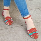 Zapato bajito estilo cangrejero colorido diseño Rojo / 35 / Normal Zapatos bajitos