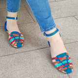 Zapato Bajito Estilo Cangrejero Colorido Diseño Azul / 35 Normal Zapatos Bajitos