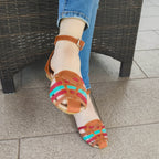 Zapato bajito estilo cangrejero colorido diseño Cafe / 35 / Normal Zapatos bajitos