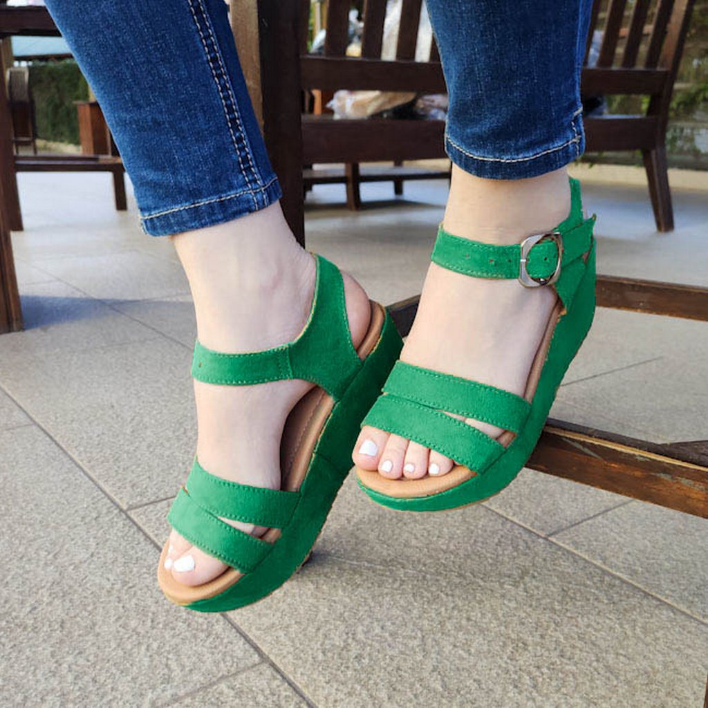 Zapato Casual Hermoso Diseño. De Gamuza Verde / 34 Normal Zapatos Medianos