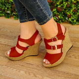 Plataformas Con Diseño Moderno Suela De Bramante Rojo / 35 Normal Zapatos Altos