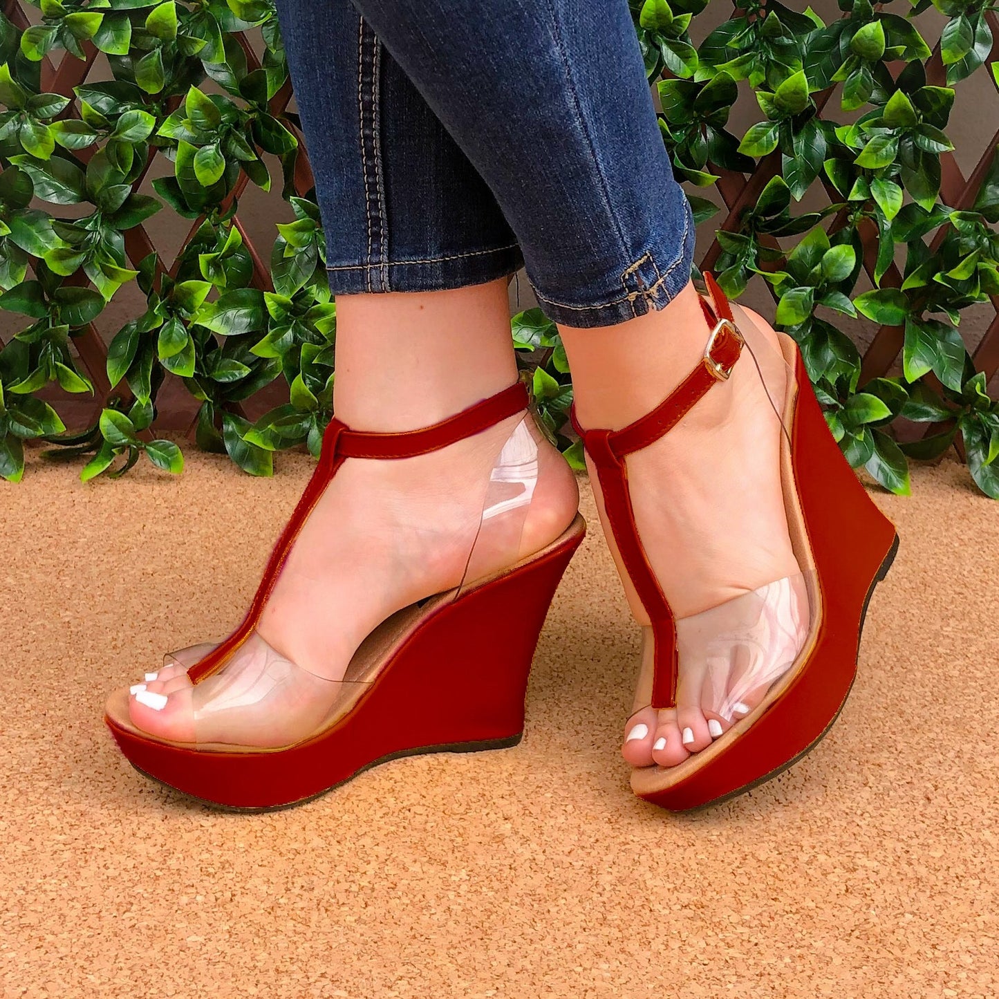 Plataforma con transparencias adelante y atras