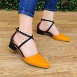 Lindo Zapato Con Un Tacon Pequeño. Estiliza Tu Figura Y Te Aporta Elegancia Anaranjado / 35 Normal