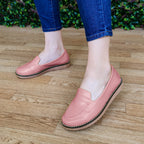 Bello Mocasin De Un Solo Color Con Plantilla Suave Estilo Bajito Rosado / 35 Normal Zapatos Bajitos