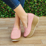 Plataforma Charol Brillante con suela forrada en Bramante