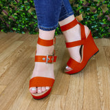 Plataforma Super Coqueta Con 3 Fajas Sexys Rojo / 35 Normal Zapatos Altos