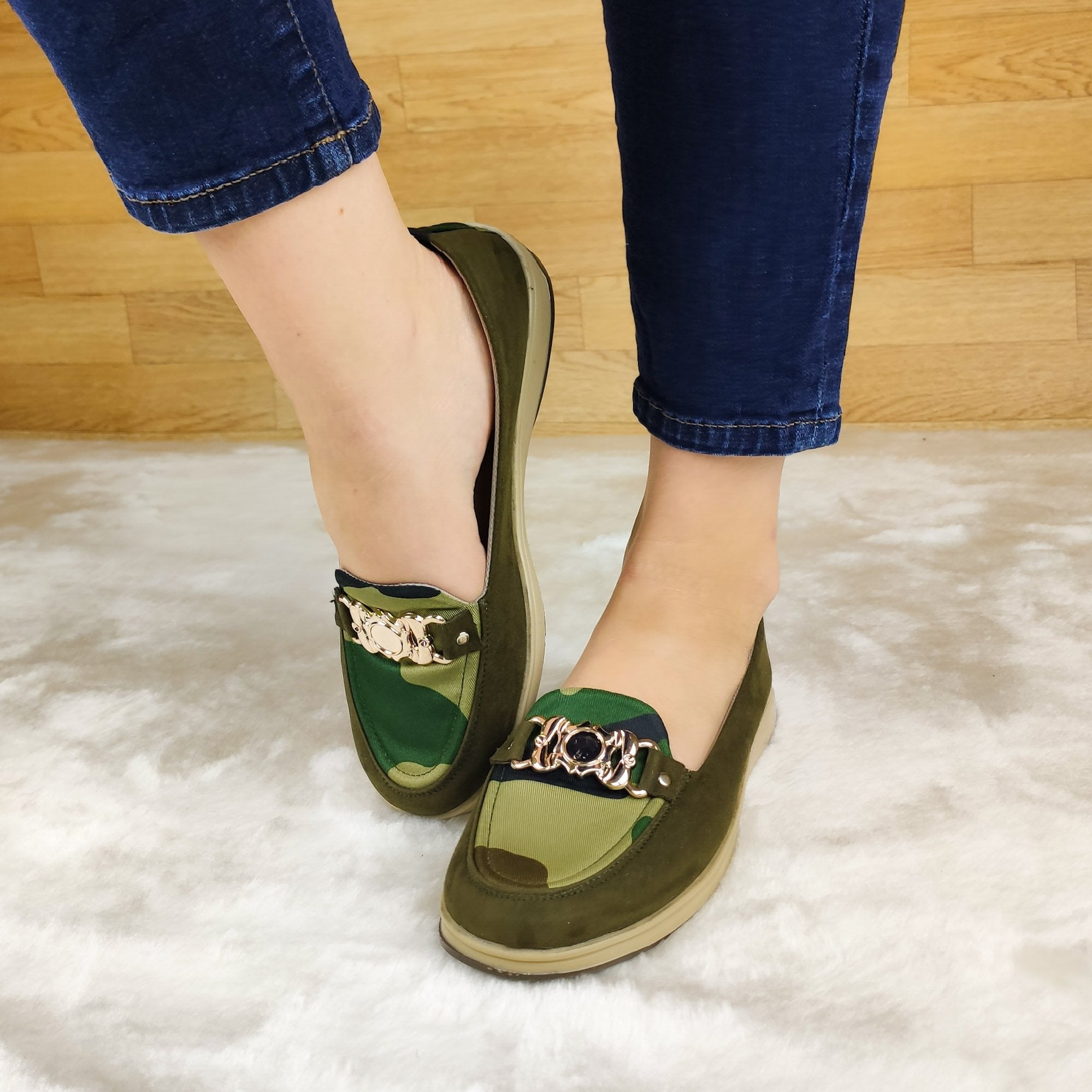 Mocasin Moteado Estilo Militar