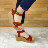 Calzado De Gamuza Con Tela Forrada En La Plataforma Zapatos Medianos