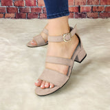 Zapato No Tan Alto Hecho De Gamuza Beige / 35 Normal Zapatos Bajitos