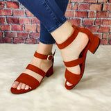 Zapato No Tan Alto Hecho De Gamuza Rojo / 35 Normal Zapatos Bajitos