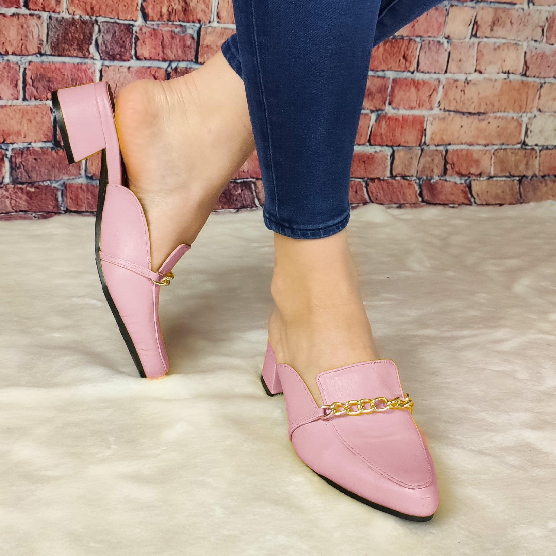 Mocasin Hermoso Y Elegante Rosado / 35 Normal Zapatos Bajitos