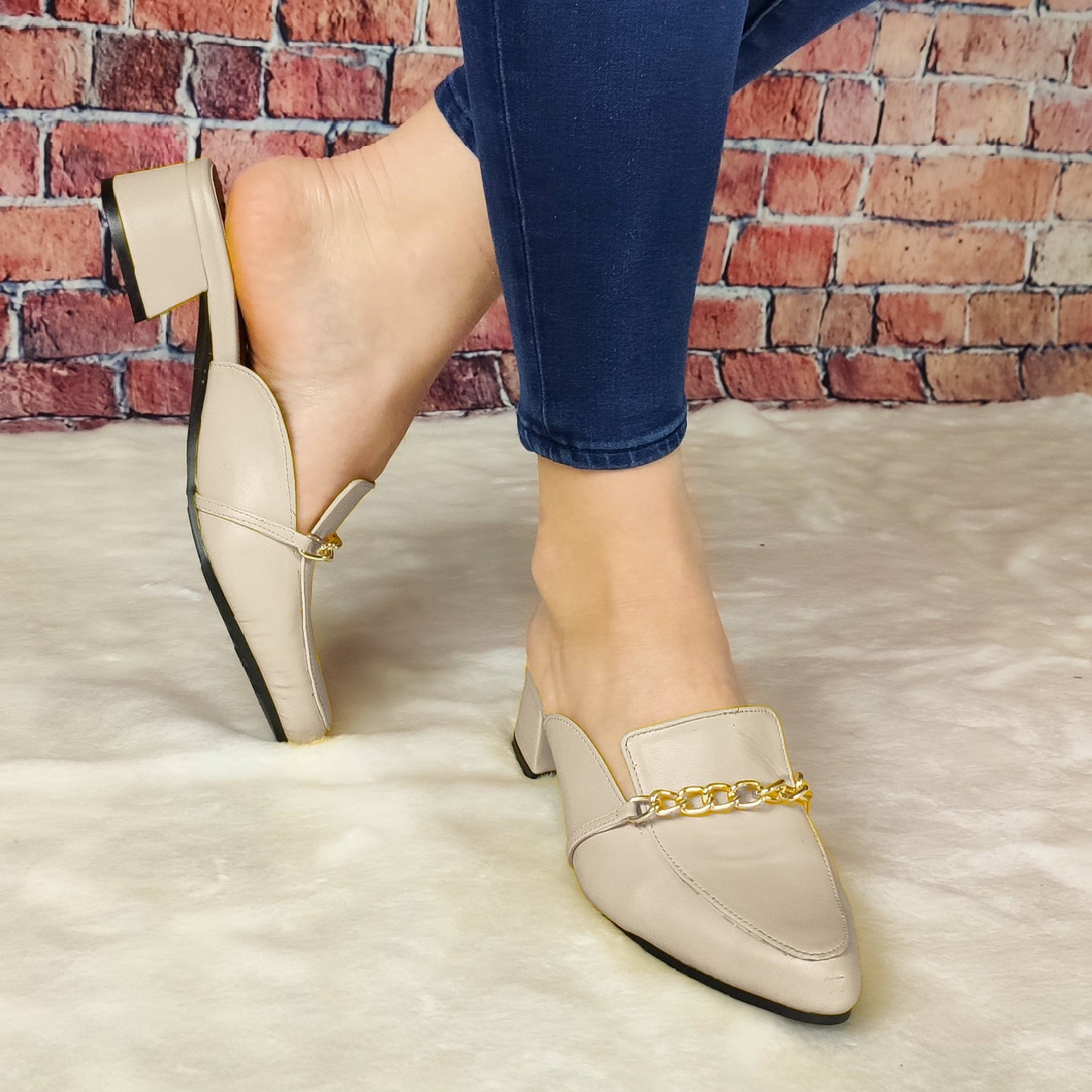 Mocasin Hermoso Y Elegante Beige / 35 Normal Zapatos Bajitos