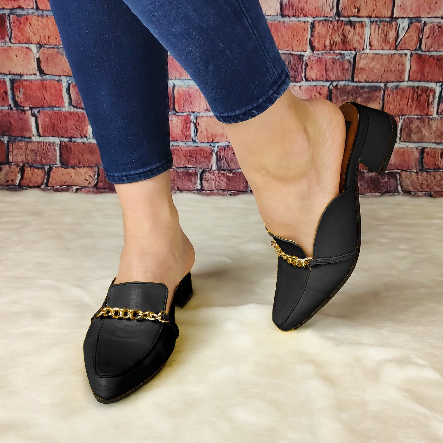 Mocasin Hermoso Y Elegante Negro / 35 Normal Zapatos Bajitos