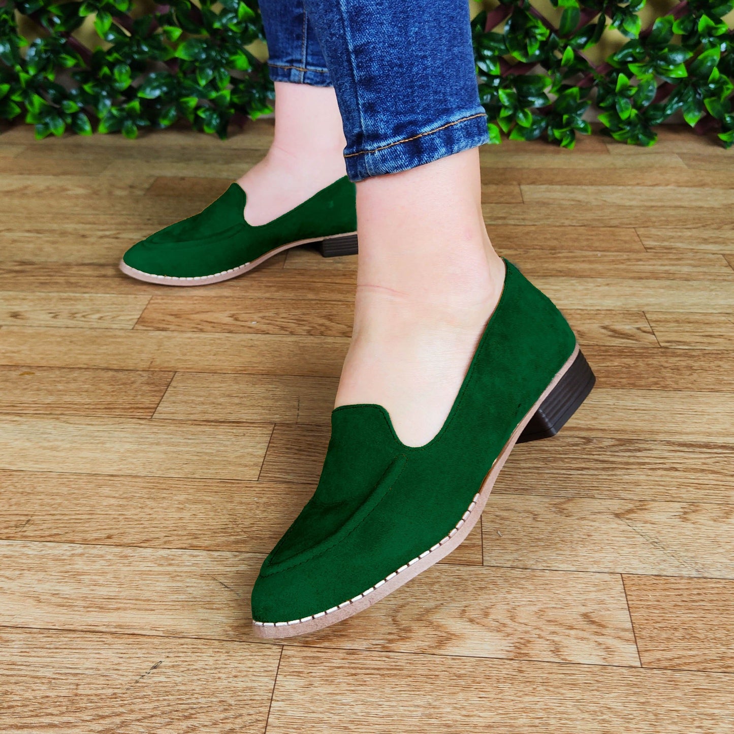 Copia De Sandalia Abierta Construida Con Un Taconcito Pequeño Verde / 35 Normal Zapatos Bajitos