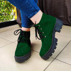 Imponente Y Hermoso Calzado Estilo Botin Varios Colores Verde / 35 Normal Zapatos Medianos