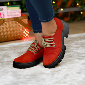 Mocasín Bajo tipo Tractor  Fabricado en Gamuza