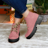 Botines De Suela Negra Aventura Urbana Hechos Gamuza Rosado / 35 Normal Zapatos Medianos