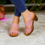Sandalias de Tacón Bajo con Diseño Moderno