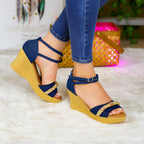 Belleza En Altura: Sandalias Para Toda Ocasión Azul / 35 Normal Zapatos Altos