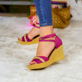 Belleza En Altura: Sandalias Para Toda Ocasión Fucsia / 35 Normal Zapatos Altos