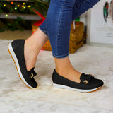 Zapatos Cerrados Con Detalle Sofisticado De Chongo Bajitos