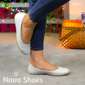 Ballerinas Con Elegancia Suave Para El Día A Blanco / 35 Normal Zapatos Bajitos