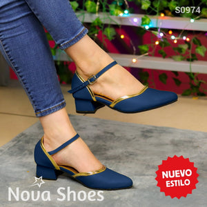 Belleza Y Confort: Zapatos Cerrados Con Carácter Único Azul / 35 Normal Medianos