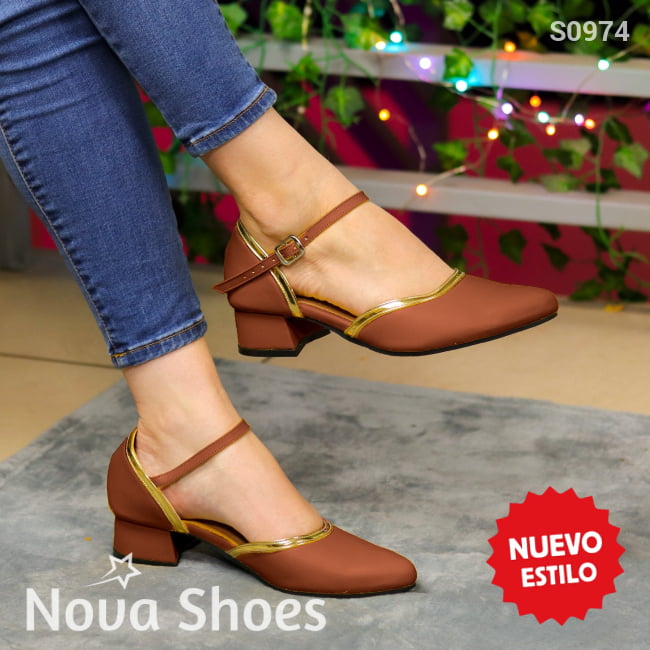 Belleza Y Confort: Zapatos Cerrados Con Carácter Único Cafe / 35 Normal Medianos