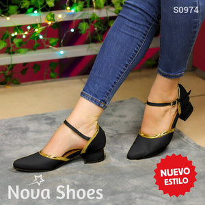Belleza Y Confort: Zapatos Cerrados Con Carácter Único Negro / 35 Normal Medianos