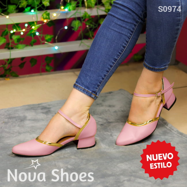 Belleza Y Confort: Zapatos Cerrados Con Carácter Único Rosado / 35 Normal Medianos