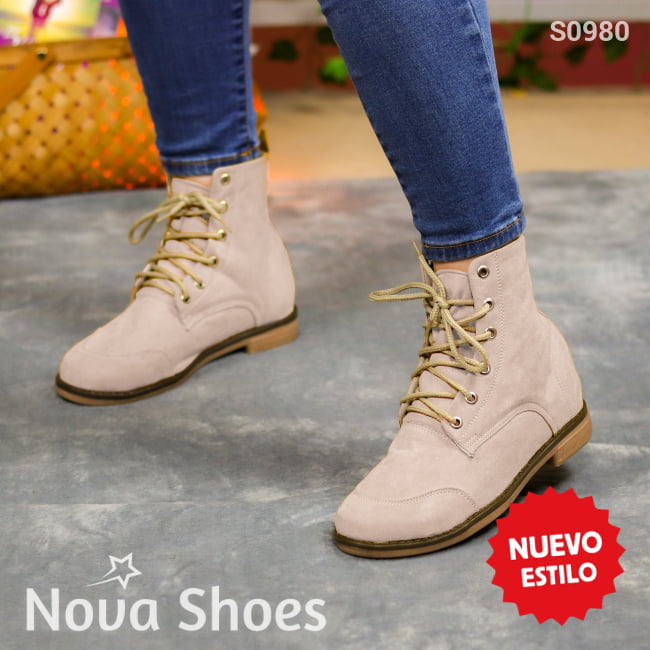 Botines Todo Terreno Elegantes Y Versatiles Beige / 35 Normal Zapatos Bajitos