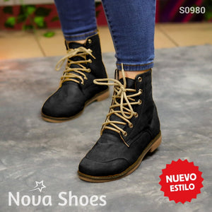 Botines Todo Terreno Elegantes Y Versatiles Negro / 35 Normal Zapatos Bajitos