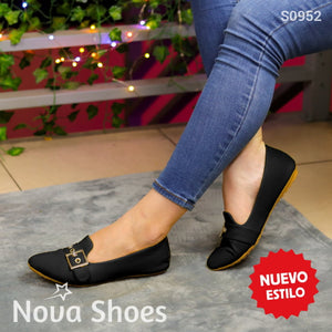 Elegancia Casual Diaria: Zapatillas Versátiles Con Detalle Metálico Negro / 35 Normal Zapatos