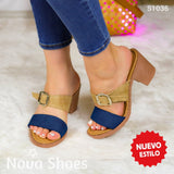 Elegancia Cotidiana: Zapatos Con Tacón Sutil Para Cada Ocasión Azul / 35 Normal Medianos