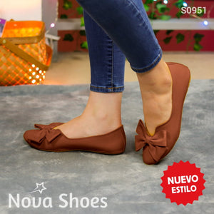 Flats Con Detalle De Moño: Dulzura En Cada Paso Cafe / 35 Normal Zapatos Bajitos