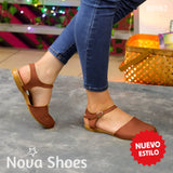 Flats Versátiles Con Detalle De Hebilla: Elegancia Diaria Cafe / 35 Normal Zapatos Bajitos