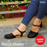 Flats Versátiles Con Detalle De Hebilla: Elegancia Diaria Negro / 35 Normal Zapatos Bajitos