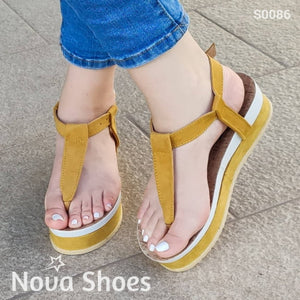 Hechos De Gamuza Diseño Muy Femenino Amarillo / 35 Normal Zapatos Medianos