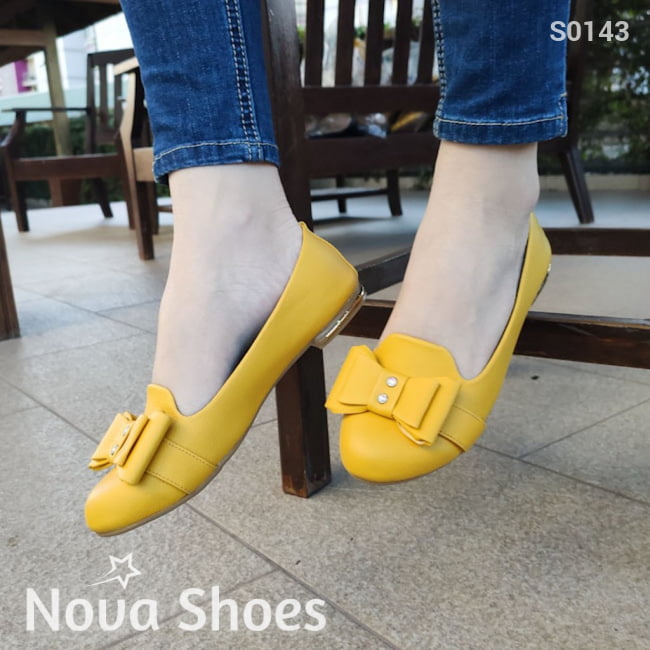 Hermoso Flats Multiples Colores Para Elegir Amarillo / 35 Normal Zapatos Bajitos