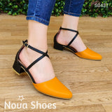 Lindo Zapato Con Un Tacon Pequeño. Estiliza Tu Figura Y Te Aporta Elegancia Anaranjado / 35 Normal