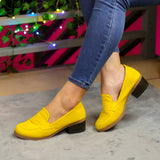 Zapatos Oxford. Un Toque Audaz Para Tu Andar Amarillo / 35 Normal Medianos