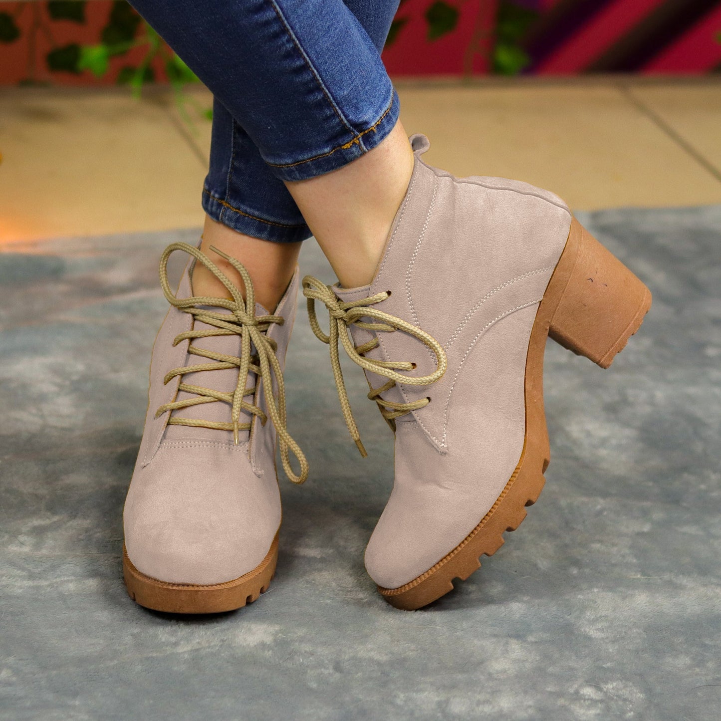 Botines Urbanos: Estilo Y Confort En Cada Paso Beige / 35 Normal Zapatos Medianos
