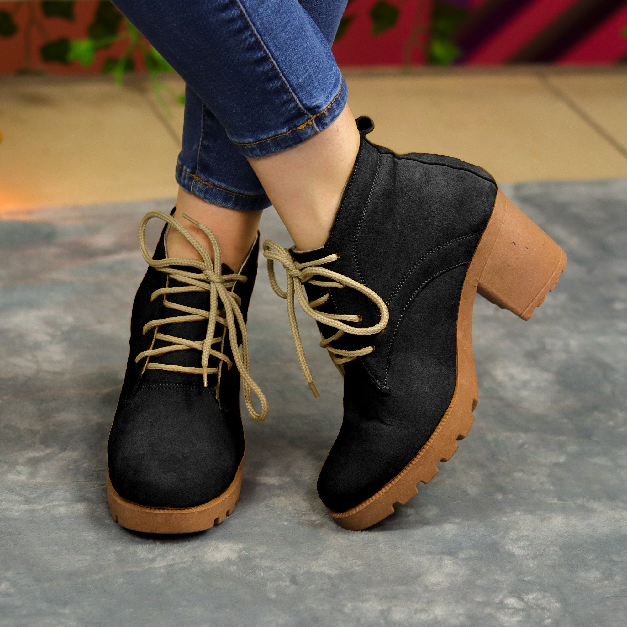 Botines Urbanos: Estilo Y Confort En Cada Paso Negro / 35 Normal Zapatos Medianos