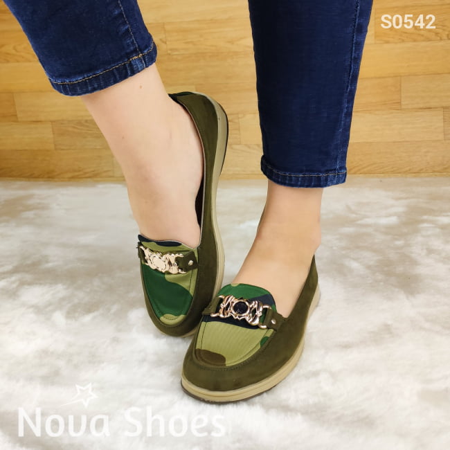 Mocasin Moteado Estilo Militar