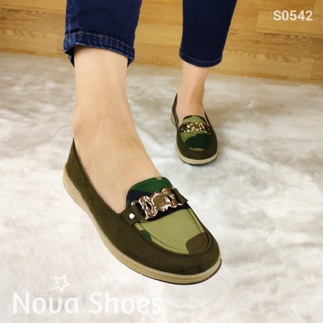 Mocasin Moteado Estilo Militar