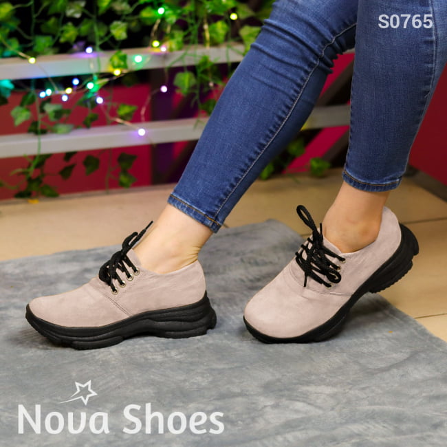 Burritos Comodos Y Livianos Hechos Con Suela Negra De Goma Beige / 35 Normal Tenis