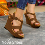 Plataformas De Gamuza Para Uso Versatil La Mujer Moderna Cafe / 35 Normal Zapatos Altos