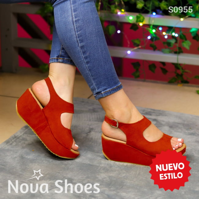 Plataformas Que Fusionan Moda Y La Comodidad Rojo / 34 Normal Zapatos Medianos