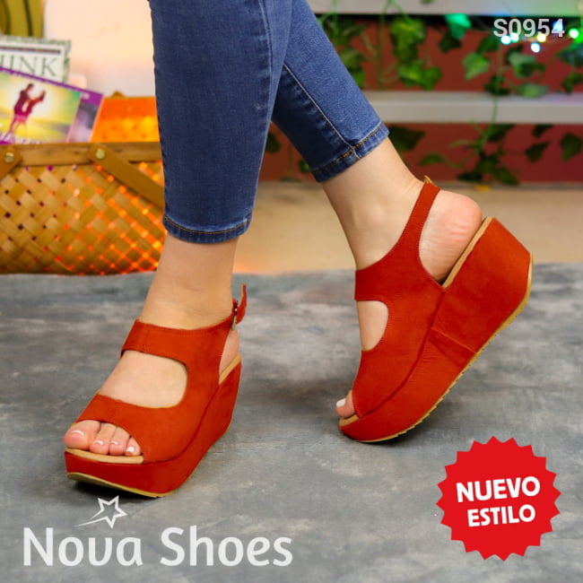 Plataformas Suaves Para El Andar Diario: Elegancia Casual Rojo / 34 Normal Zapatos Medianos