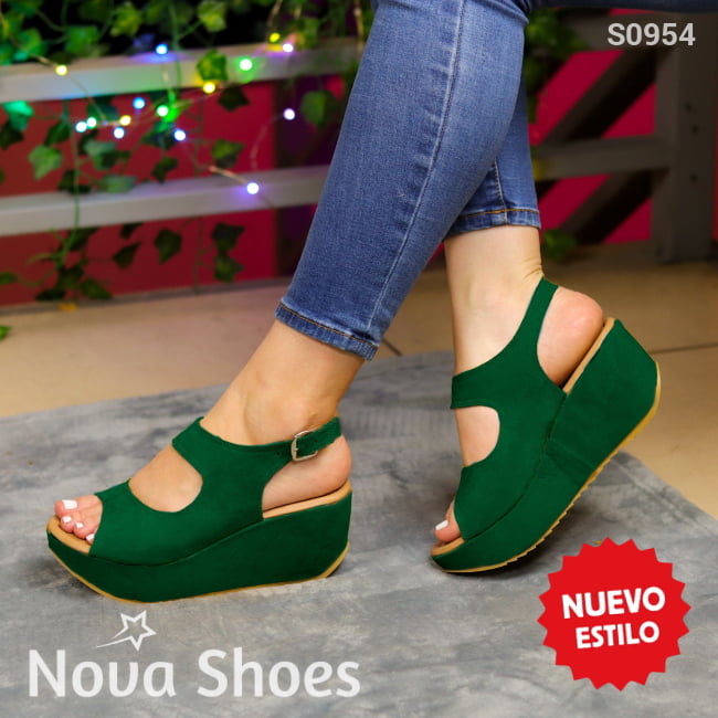 Plataformas Suaves Para El Andar Diario: Elegancia Casual Verde / 34 Normal Zapatos Medianos